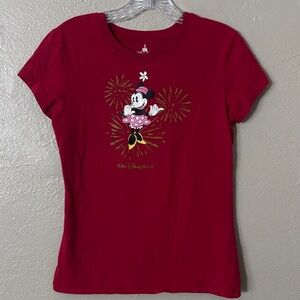 Disney Minnie Mouse Disney Parks Short Sleeve Tee Medium Red